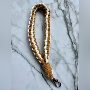 Macrame cotton wristlet